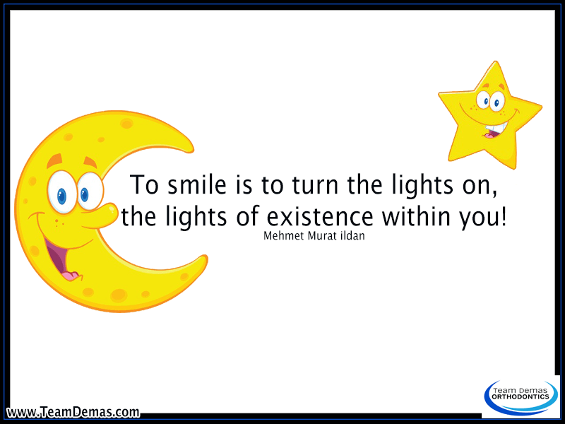 smiling turns the lights on