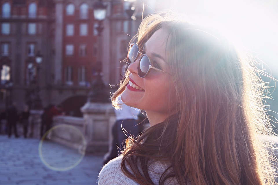 Girl wearing sunglasses
